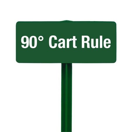 EVERMARK EverMark SSKT20-05 90 Degree Cart Rule Sign with Hunter Green Stake Kit SSKT20-05